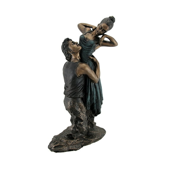 Zeckos Bronze Finish Neoclassical Ballet Dancers Statue