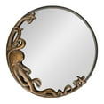 thumbnail image 1 of Zeckos Bronze Octopus Wall Mirror – 20-inch Decorative Accent for Nautical Home Decor - Bronze, 1 of 8