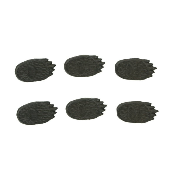 Zeckos Brown Cast Iron Animal Tracks Bear Foot Cabinet Knob Set of 6