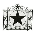 thumbnail image 1 of Zeckos Brown Western Star 3 Panel Metal Fireplace Screen 39 inches Long, 1 of 4