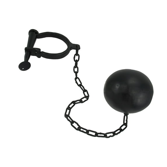 Zeckos Cast Iron 1800`s Style Prison Ball And Chain Decorative Accent 6 inch