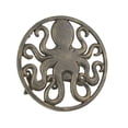 thumbnail image 1 of Zeckos Cast Iron Bronze Octopus Wall Mounted Garden Hose Holder Patio Decor, 1 of 6