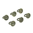 thumbnail image 1 of Zeckos Cast Iron Nautical Compass Rose Napkin Rings Set of 6, 1 of 6