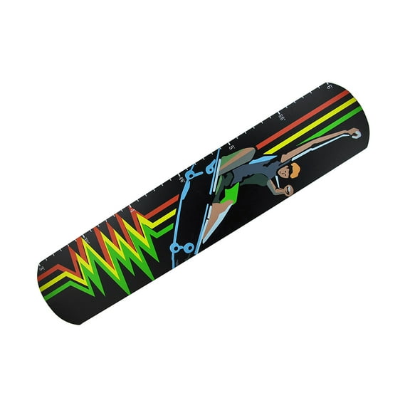 Zeckos Children`s Skateboard Growth Chart Wall Hanging