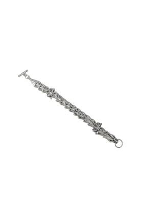 Chrome Plated Dragon Link Toggle Clasp Bracelet