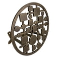 thumbnail image 1 of Zeckos Circles & Squares Cast Iron Hose Holder, Bronze, Wall Mount, 11.75" Modern Outdoor Organizer, 1 of 8
