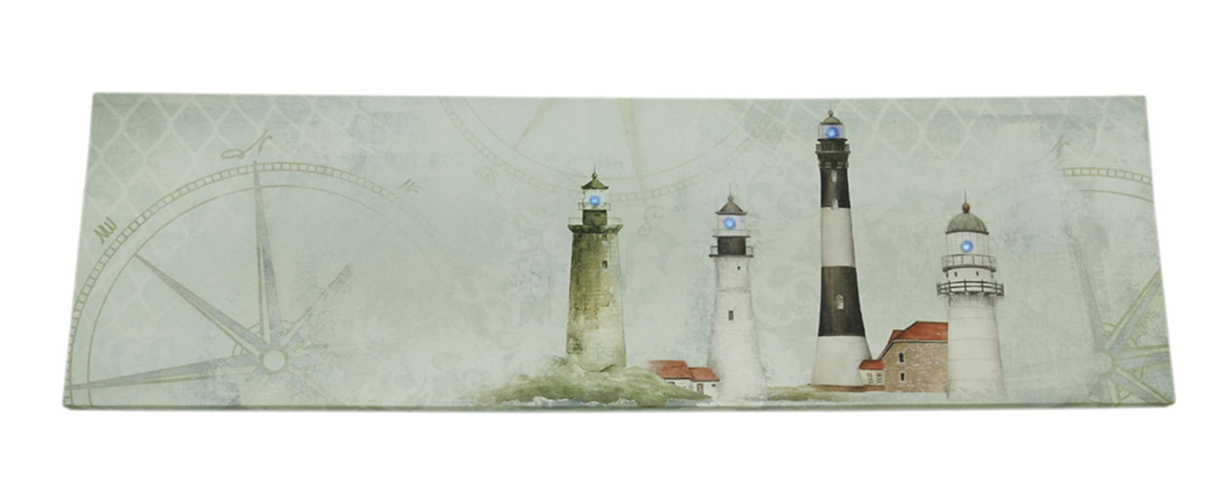 Coastal Lighthouse LED Canvas Print with Wooden Frame