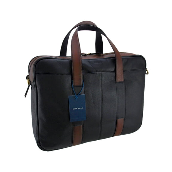 Zeckos Cole Haan Buchannon Leather Briefcase Travel Attache Case