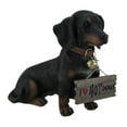 thumbnail image 1 of Zeckos Delightful Lil Hot Dogger Dachshund Dog With Sign Figure, 1 of 3