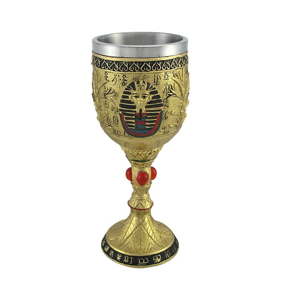 Zeckos Egyptian Pharaoh Golden Wine Goblet 6 oz.