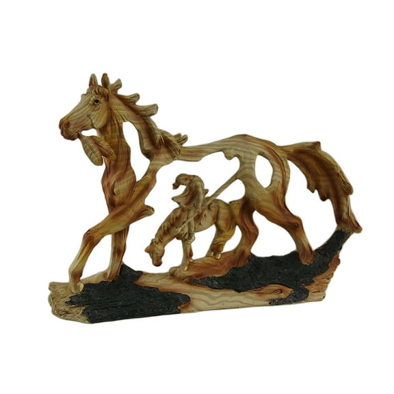 Zeckos End of the Trail Classic Western Wood Look Statue