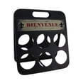 thumbnail image 1 of Zeckos Fleur De Lis Bienvenue Distressed Metal 6 Bottle Wine Holder, 1 of 3