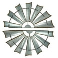 thumbnail image 1 of Zeckos Galvanized Metal Half-Windmill Wall Sculptures 34 inch Set of 2, 1 of 9
