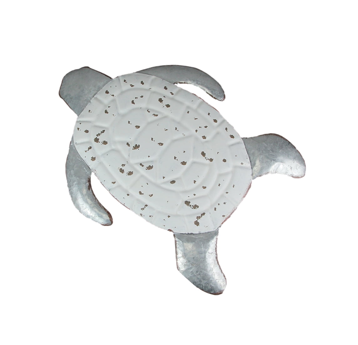 Metal Turtle Shell Zeckos Galvanized Zinc Finish Metal Sea Turtle Wall Hanging with ...