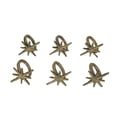 thumbnail image 1 of Zeckos Gold Cast Iron Starburst Napkin Rings Dining Decor Set of 6, 1 of 6