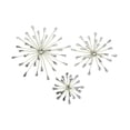 thumbnail image 1 of Zeckos Gold Metal Teardrop Starburst Wall Hangings Art Set of 3, 1 of 8