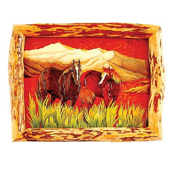 Zeckos Grazing Horses Wall Art 36" x 28"