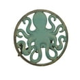 thumbnail image 1 of Zeckos Green Cast Iron Octopus Decorative Garden Hose Hanger 12 inch, 1 of 8