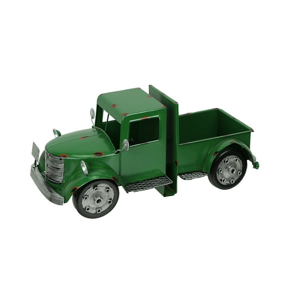 Zeckos Green Finish Metal Vintage Pickup Truck Bookends Decor