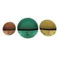 thumbnail image 1 of Zeckos Green Yellow Orange Vintage Metal Round Wall Pockets Set of 3, 1 of 3