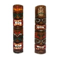 thumbnail image 1 of Zeckos Hand Carved Wood Tiki Mask Bat Owl Totem Wall Decor Set of 2, 1 of 8