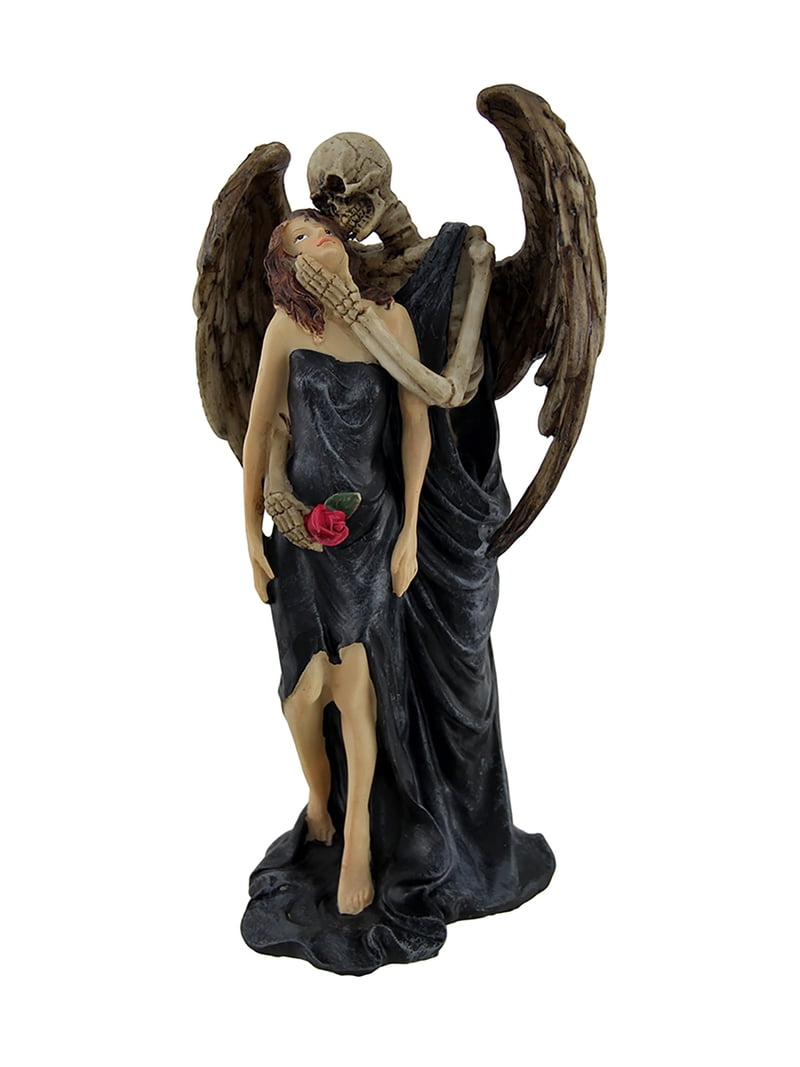 Zeckos Kiss of Death Gothic Skeleton Angel Statue - Walmart.com