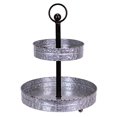 thumbnail image 1 of Zeckos Metal Rustic Round Two Tier Country Farmhouse Serving Tray, 1 of 7