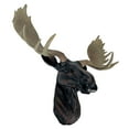 thumbnail image 1 of Zeckos Rustic Moose Head Bust Wall Sculpture 20x23in Brown Cabin Lodge Decor, 1 of 6