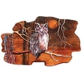 thumbnail image 1 of Zeckos Owl Hand Crafted Intarsia Wood Art Wall Hanging 23 X 15 X 2.5 inches, 1 of 1