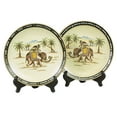 thumbnail image 1 of Zeckos Pair of Elephant With Monkey Decorative Plates 10 inch Diameter, 1 of 3