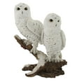 thumbnail image 1 of Zeckos Pair of Snow Owls on a Branch Statue, 1 of 5