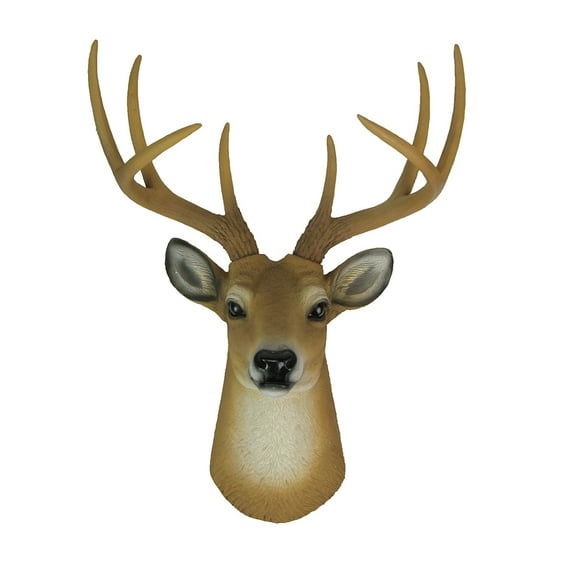 Zeckos Resin 8 Point Buck Wall Mounted Fake Deer Head 13 inch