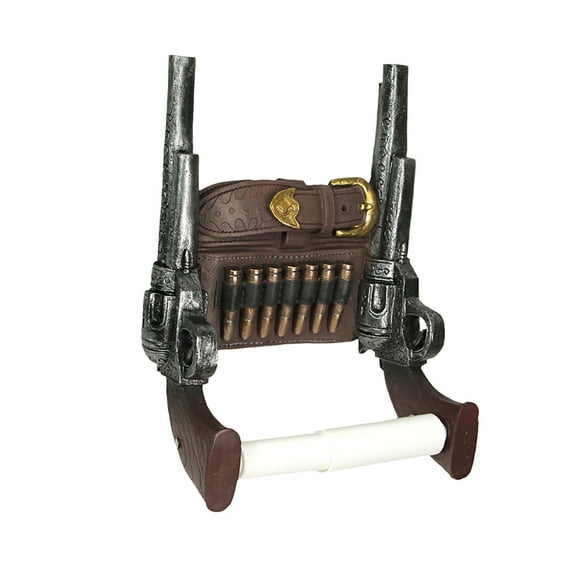 Zeckos Rustic Resin Double Pistol Toilet Paper Holder Western Decor
