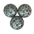 thumbnail image 1 of Zeckos Sea Blue Capiz Shell 4 inch Decorative Orbs Set of 3, Coastal Bowl Fillers, 1 of 9