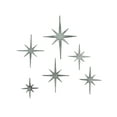 thumbnail image 1 of Zeckos Silver Cast Iron 8 Pointed Starburst Wall Hangings Set of 6, 1 of 5