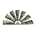 thumbnail image 1 of Zeckos Silver Galvanized Metal Half Windmill Wall Décor 24 inch, 1 of 8
