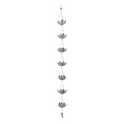 Zeckos Silver Metal Flower Rain Chain Gutter Home D cor 70 inch