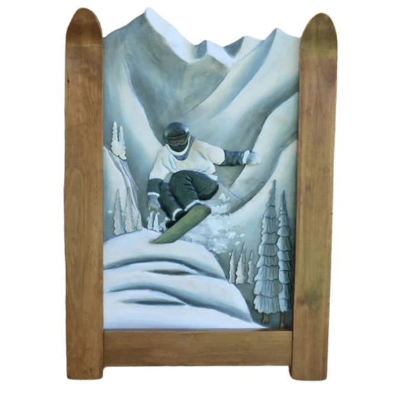 Zeckos Ski Boy Wall Art 24" x 28"