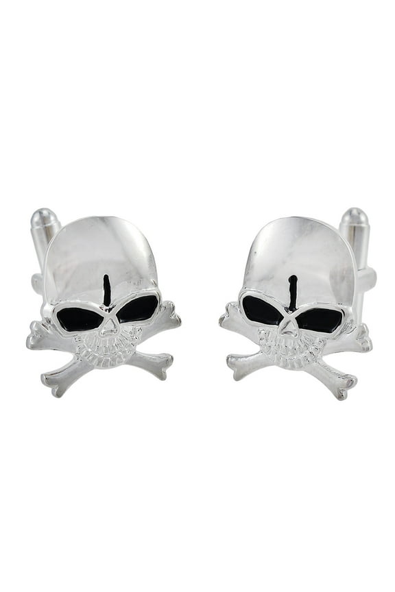 Stainless Steel Skull & Crossbones Cuff Links Cufflinks