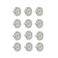 thumbnail image 1 of Zeckos White Cast Iron Compass Rose Drawer Pull Cabinet Knobs Set of 12, 1 of 12