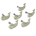 thumbnail image 1 of Zeckos White Cast Iron Whale Nautical Cabinet Drawer Pull Set of 6, 1 of 7