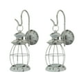 thumbnail image 1 of Zeckos White Metal Wall Mounted Railroad Hanging Lantern Set of 2, 1 of 4