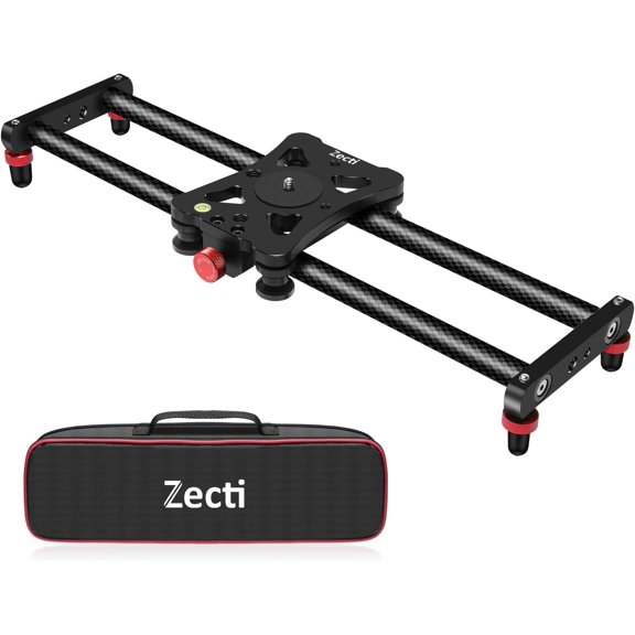 Zecti Camera Slider 16 "/40 cm Adjustable Carbon Fiber Camera Dolly Track Slider Video Stabilizer Rail for Camera DSLR Video Movie Photography Camcorder Stabili & Phone