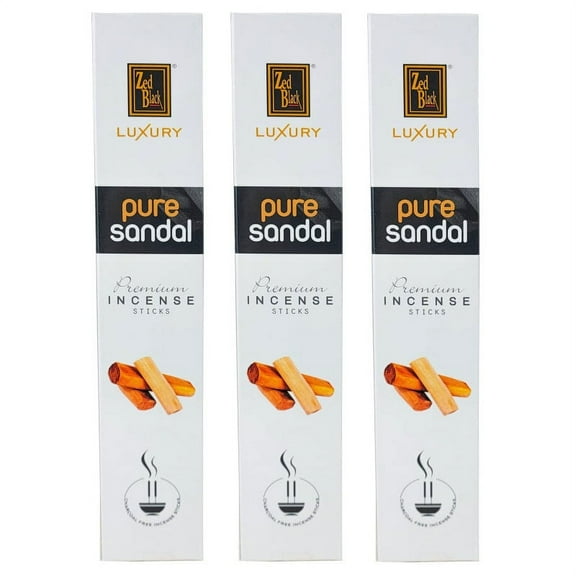 Zed Black Luxury Incense Pure Sandal Scent - 3 Packs