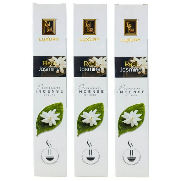 Zed Black Luxury Incense Real Jasmine Scent - 3 Packs