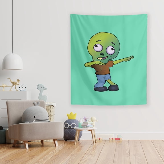 Zed the Zombie Wall Tapestry by Dancing Littles Jungle