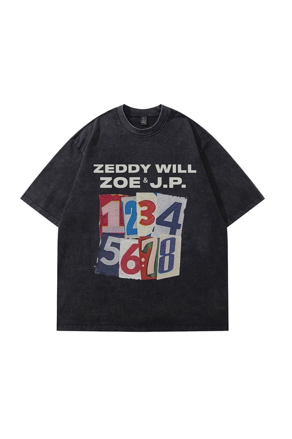 Zeddy Will Album Merch Distressed Washed Cotton Oversized Tee Vintage Streetwear Short Sleeve Relaxed Unisex Fit