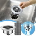 thumbnail image 1 of Zedker 3 in 1 Kitchen Sink Strainer Stopper Combo Pop-up Stainless Sink Drainer for US Standard 3-1/2 inch Drain Filter, Upgrade Press Rod for Easy Clean, Anti-Clog, 1 of 8
