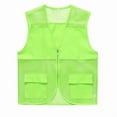thumbnail image 1 of Zedker Adult Mesh Volunteer Activity Vest Lightweight Breathable Supermarket Uniform Vests Jacket Clerk Workwear with Pocket Green Plus XXL, 1 of 7