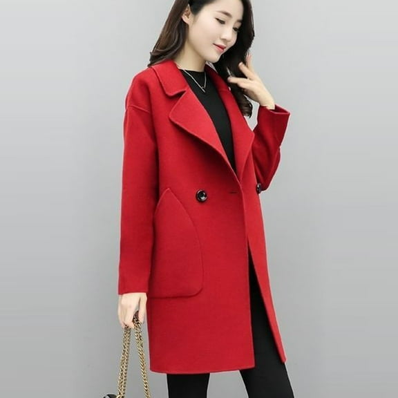 Zedker Blazers for Women Long Sleeve Notch Collar Fully Lined Casual Business Office Work Coat, Plus Size Pink M